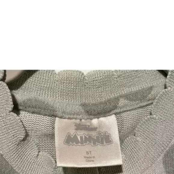 Disney Junior Minnie Girls Cardigan Sweater Green Long Sleeve Soft Size 5t - Picture 2 of 3